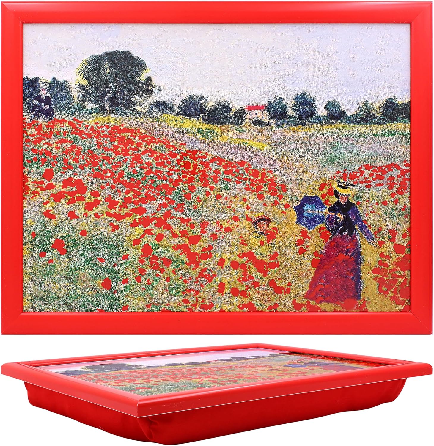 Claude Monet poppy field lap tray cushioned laptop tray