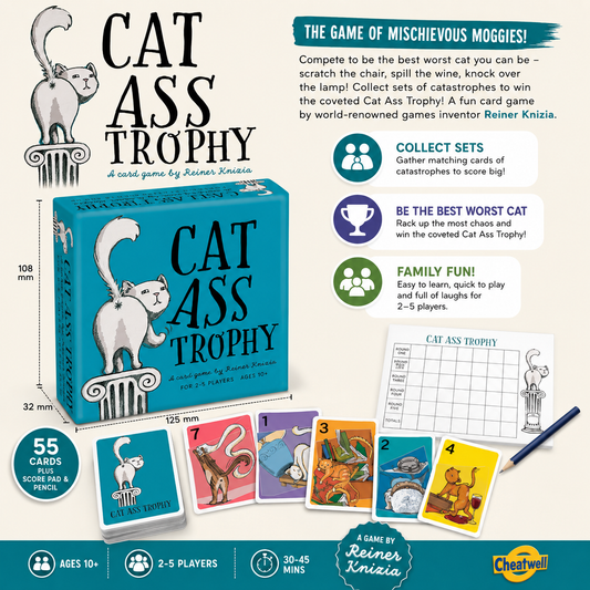 Cheatwell Games Cat Ass Trophy – Mischievous Family Card Game