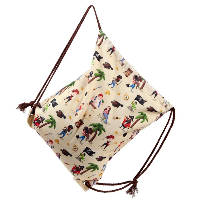 Jolly Rogers Pirate Canvas Drawstring Bag