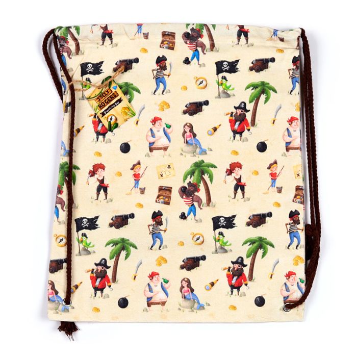 Jolly Rogers Pirate Canvas Drawstring Bag