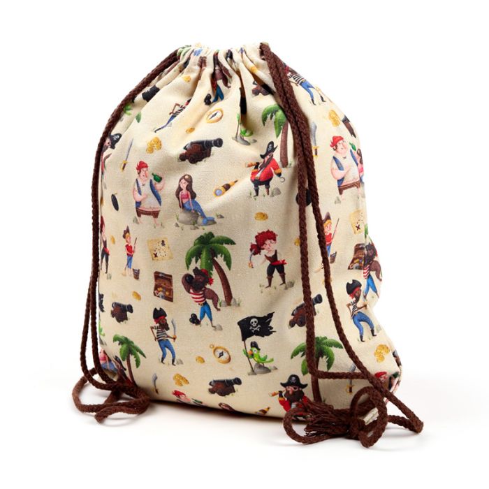 Jolly Rogers Pirate Canvas Drawstring Bag