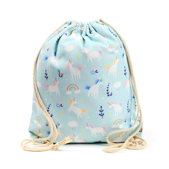 Unicorn Magic Canvas Drawstring Bag