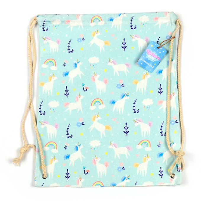 Unicorn Magic Canvas Drawstring Bag