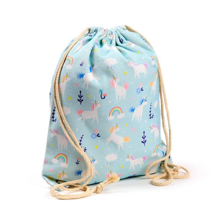 Unicorn Magic Canvas Drawstring Bag