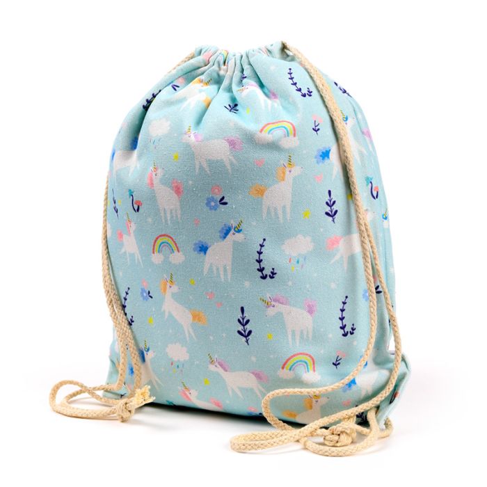 Unicorn Magic Canvas Drawstring Bag