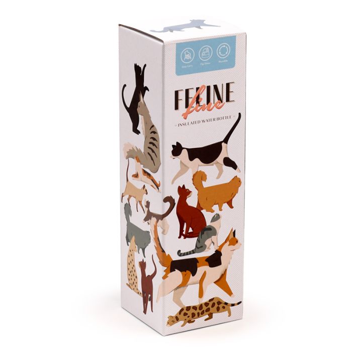 Feline Fine Cats Hot & Cold Flip Top Drinks Bottle