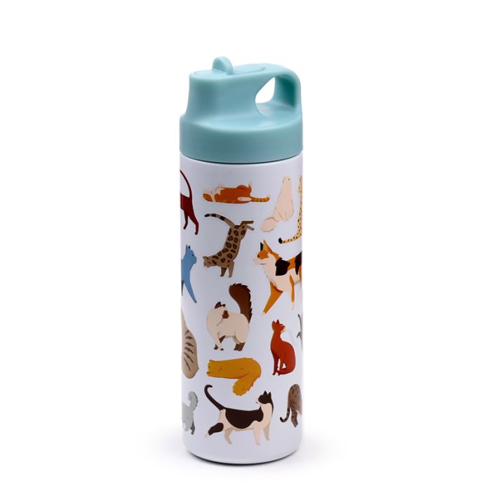 Feline Fine Cats Hot & Cold Flip Top Drinks Bottle