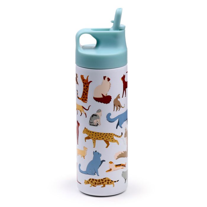 Feline Fine Cats Hot & Cold Flip Top Drinks Bottle