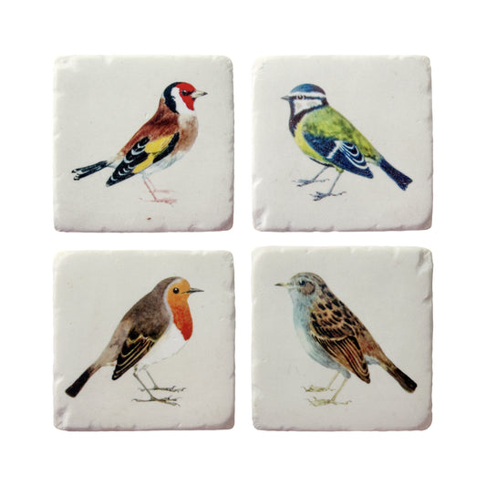 Set of 4 - Vintage Birds Coasters