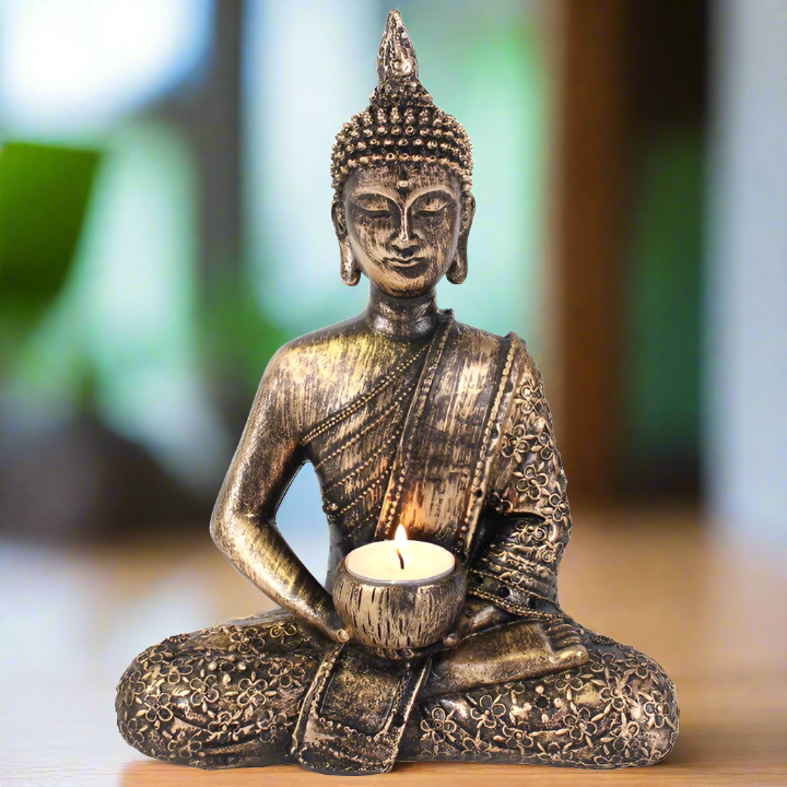 Sitting Thai Buddha Tealight Holder