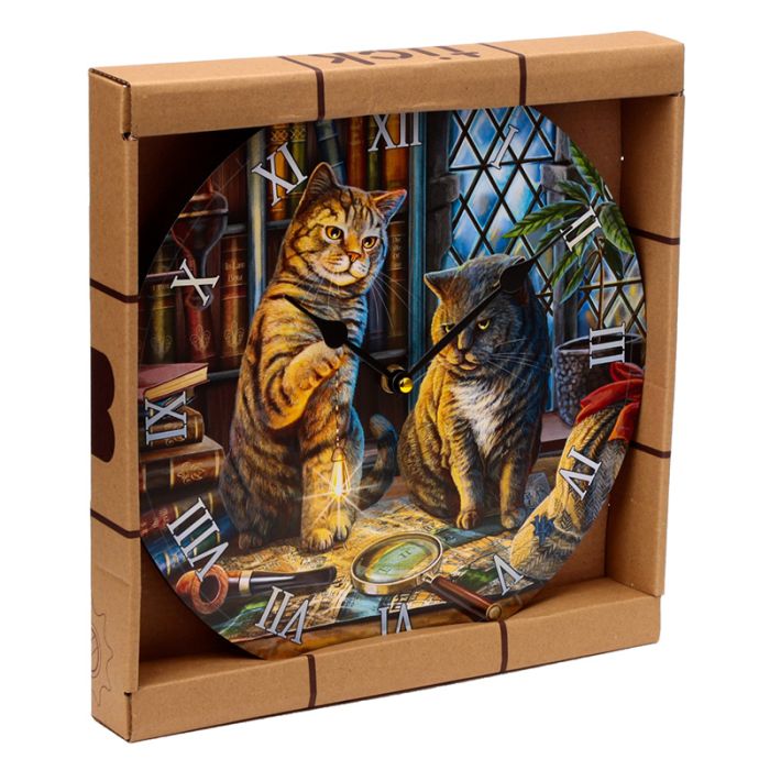 Lisa Parker Purrlock Holmes Cat Picture Clock