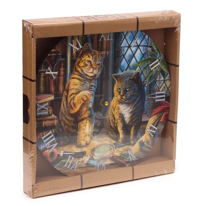 Lisa Parker Purrlock Holmes Cat Picture Clock