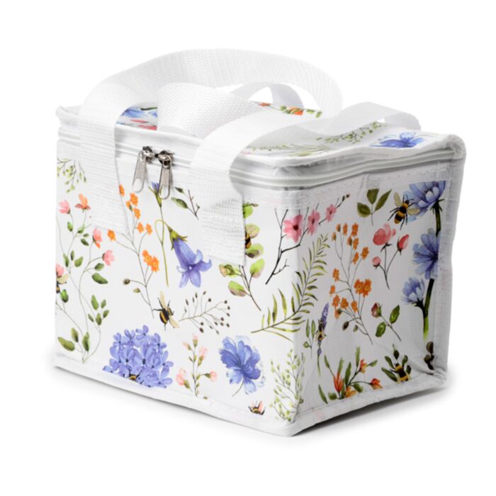 Botanical RPET reusable cool bag rear angle view