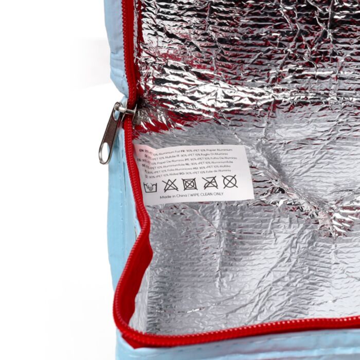 Front view of Foodiemals reusable lunch cooler bag