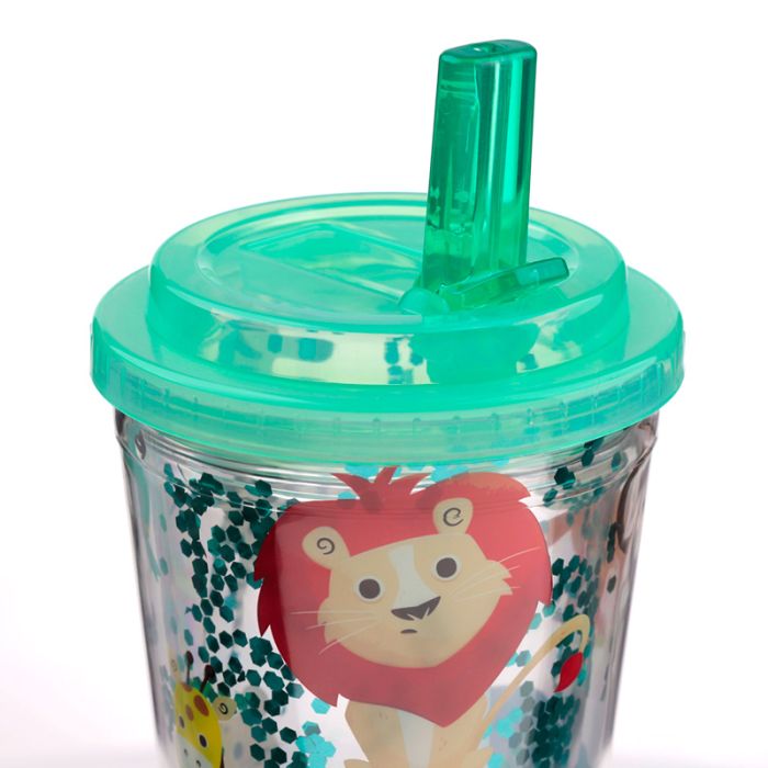 Shatterproof Zooniverse Double Walled Cup & Straw