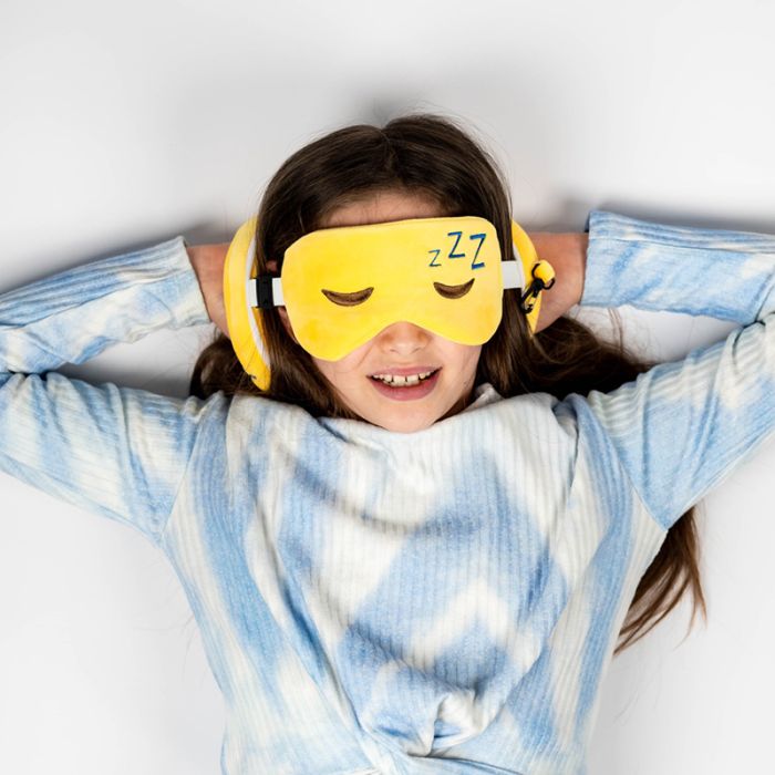 Relaxeazzz Snoozie the Sleeping Head Plush Travel Pillow & Eye Mask