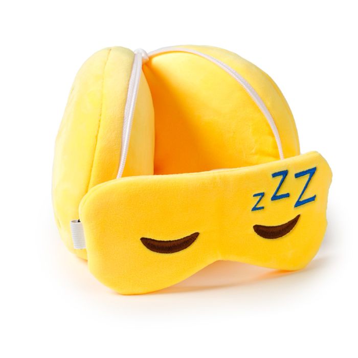 Relaxeazzz Snoozie the Sleeping Head Plush Travel Pillow & Eye Mask