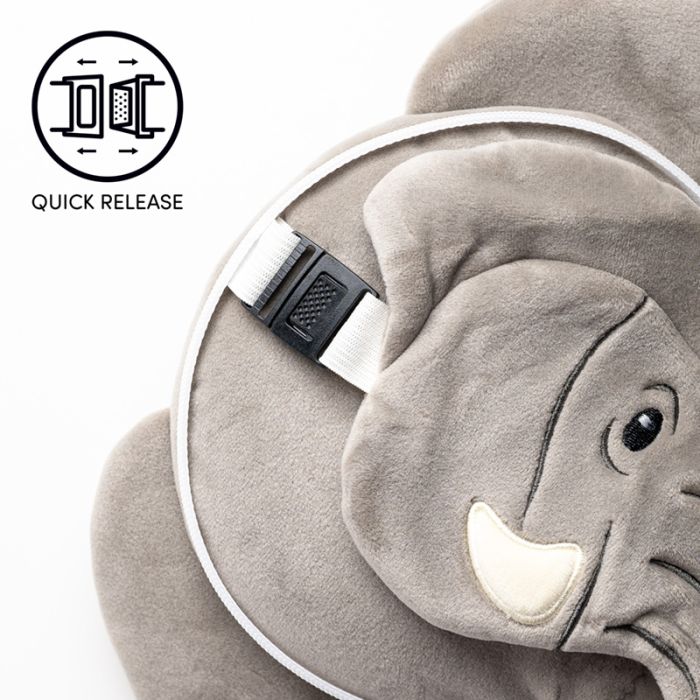 Relaxeazzz Elephant Plush Travel Pillow & Eye Mask