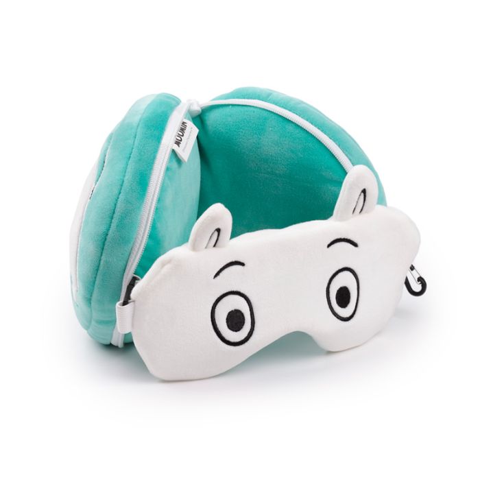 Relaxeazzz Moomin Plush Travel Pillow & Eye Mask