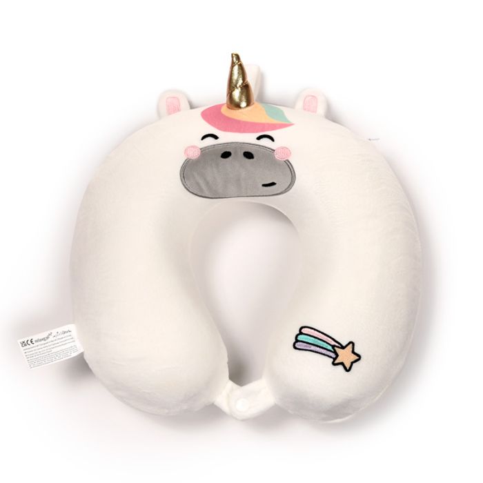 Relaxeazzz Astra the Unicorn Adoracorns Plush Memory Foam Travel Pillow