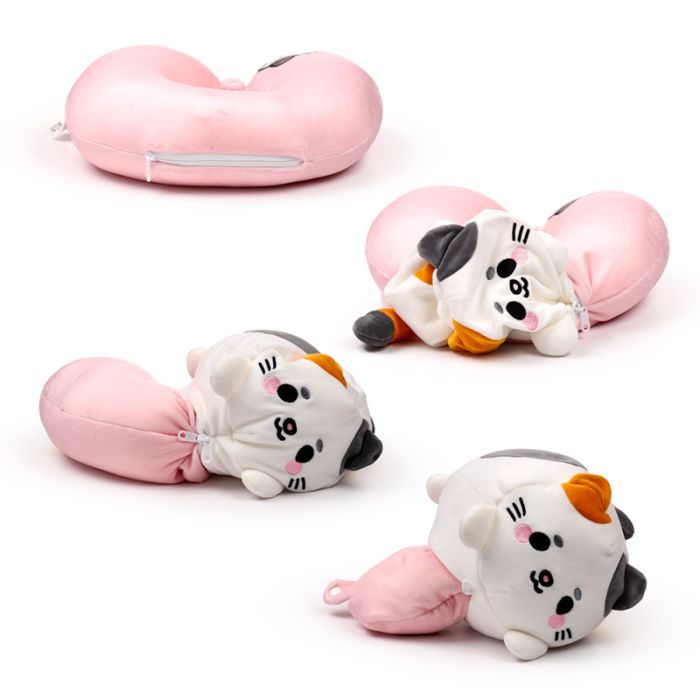 Swapseazzz Adoramals Cat 2-in-1 Plush Travel Pillow & To