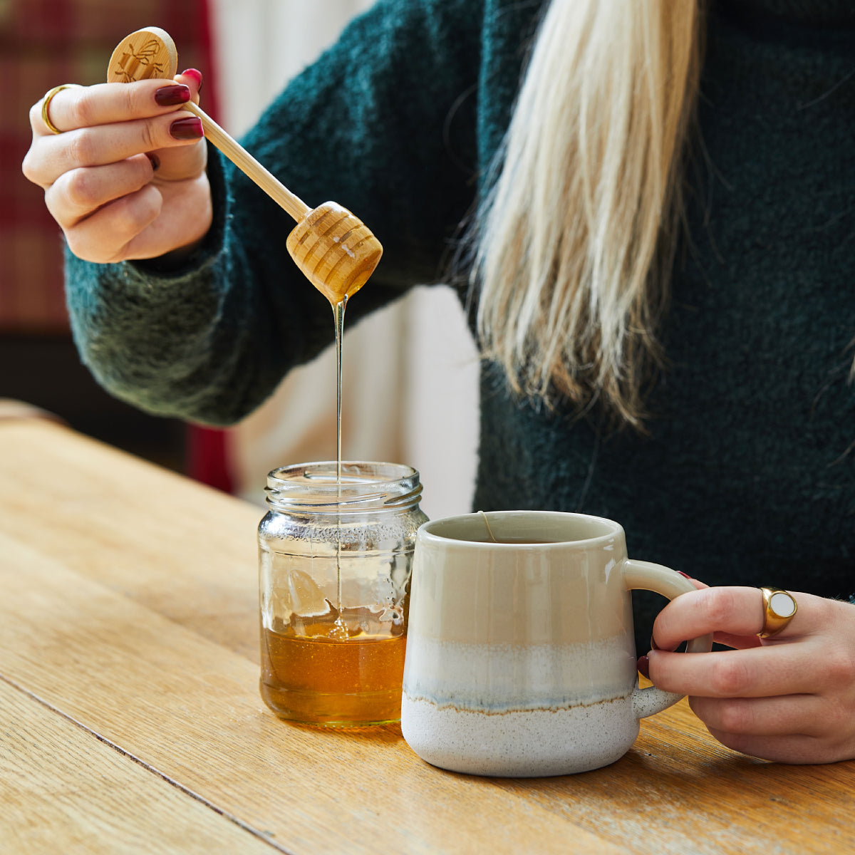 Contemporary oatmeal glaze coffee mug