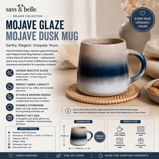 Boho stoneware coffee cup by Sass and Belle