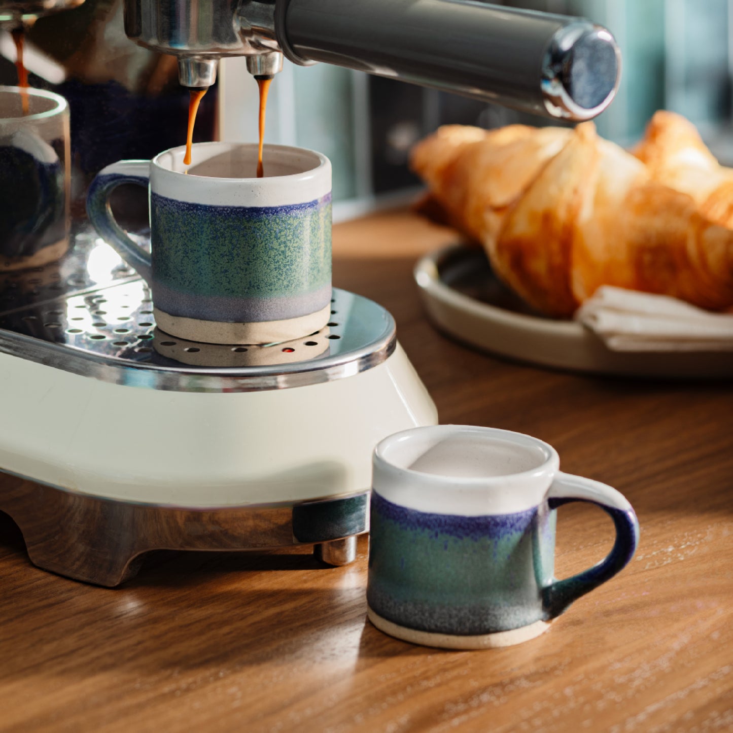 Set of 2 Marlowe Blue Espresso Mugs