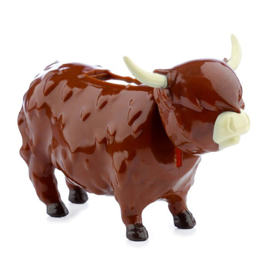 Highland Coo Solar Pal front view with solar-powered movement