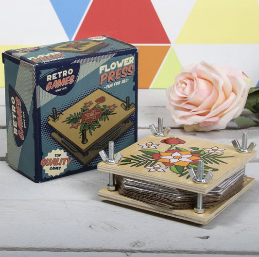 Retro Games Wooden Flower Press