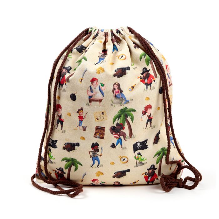 Jolly Rogers Pirate Canvas Drawstring Bag