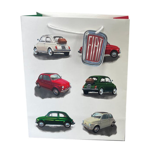 Fiat 500 Retro Repeat Gift Bag Large