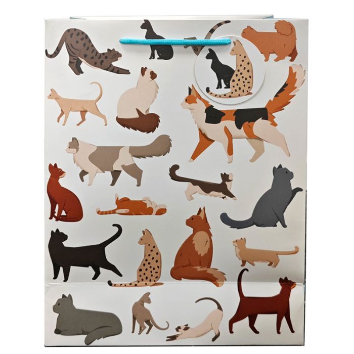 Feline Fine Cats Gift Bag Large