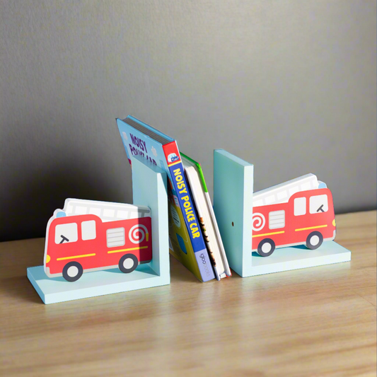 Fire Engine Red Bookends