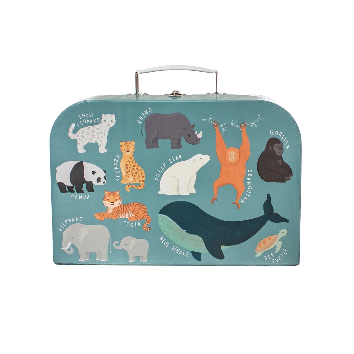 Endangered Animals Print Tin Tea Set