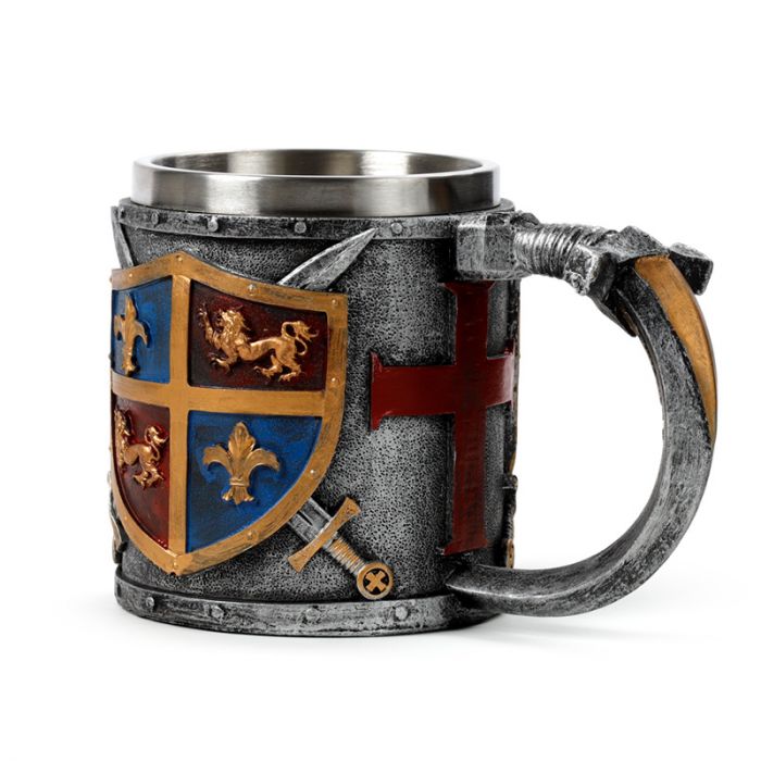 Decorative Coat of Arms Gold & Silver Tankard