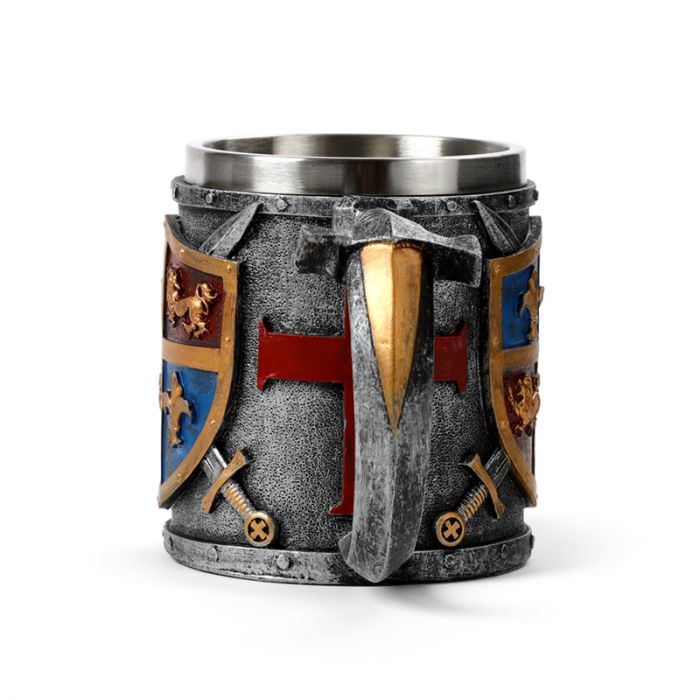 Decorative Coat of Arms Gold & Silver Tankard