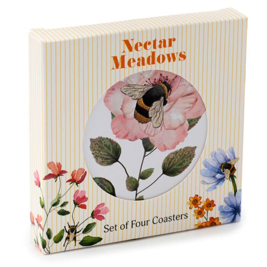 Set of 4 Nectar Meadows Cork Coasters