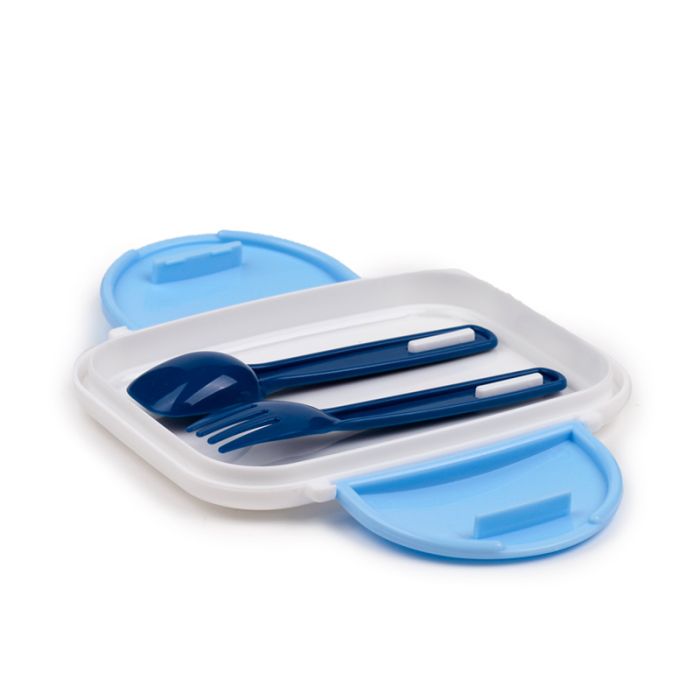 Adoramals Highland Coo Clip Lock Stacked Bento Lunch Box with Cutlery