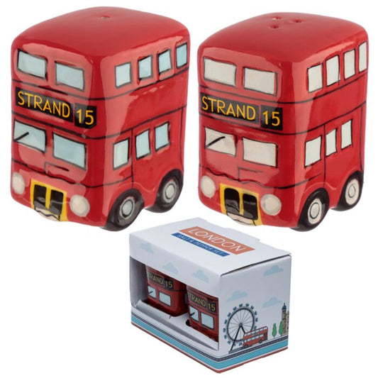 London Icons Red Routemaster Bus Ceramic Salt & Pepper Shakers