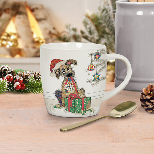 Christmas Dog Mug - Bug Art Mutt Mug