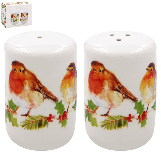 Winter Robin Salt and Pepper Shakers