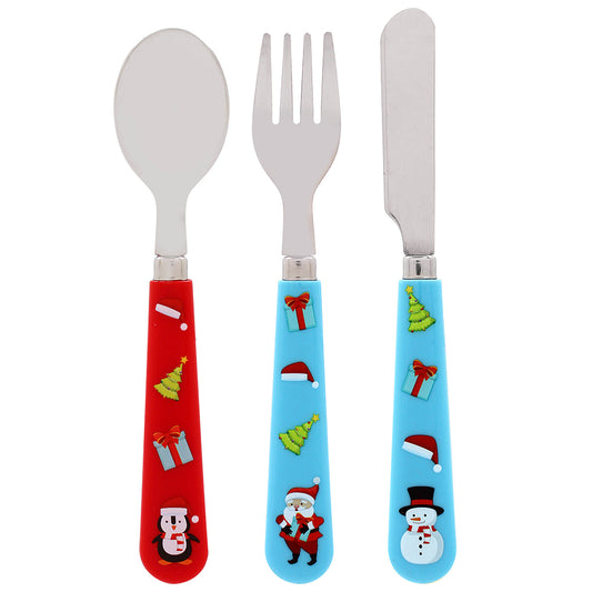 Christmas Cutlery Set - Santa, Snowman and Penguin Design