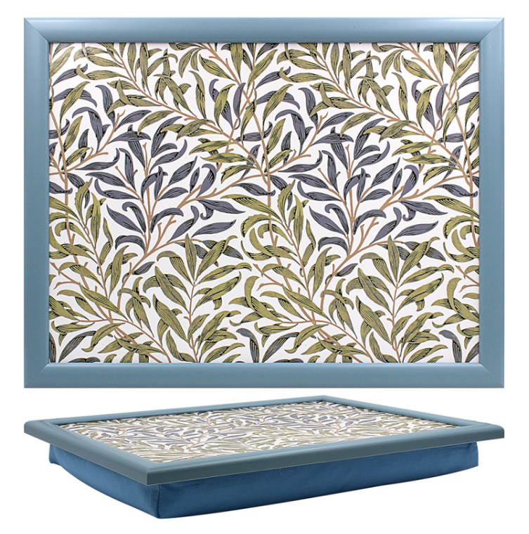 Lesser and Pavey Willow Bough padded lap tray blue frame