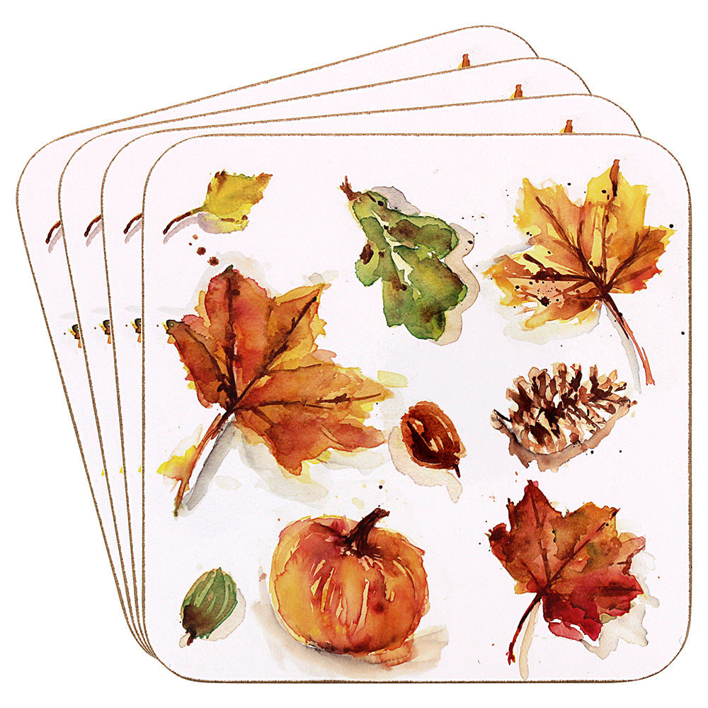 Set of 4 Autumn Coasters