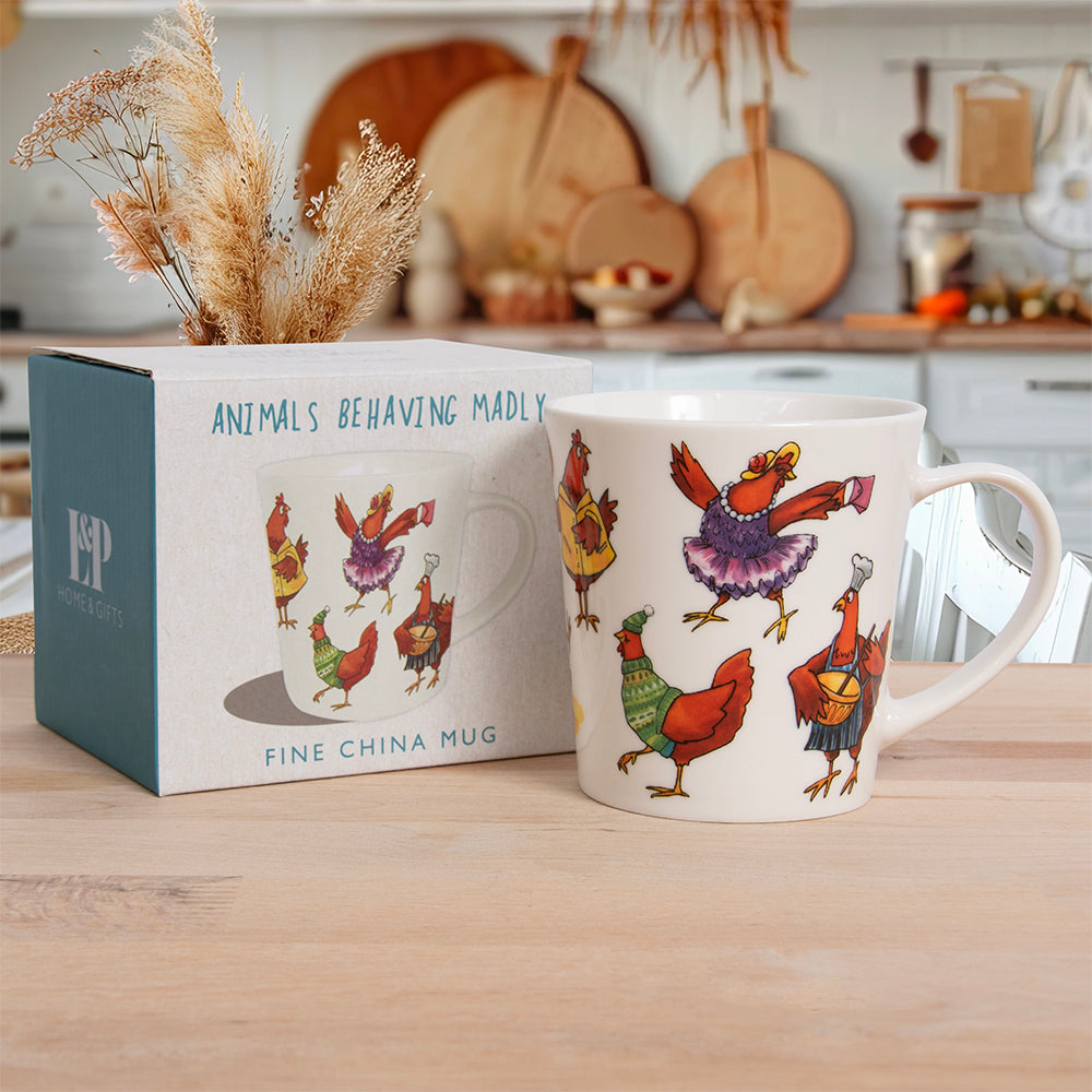 Finola Stack Chicken Mug 350ml Fine China Coffee Mug
