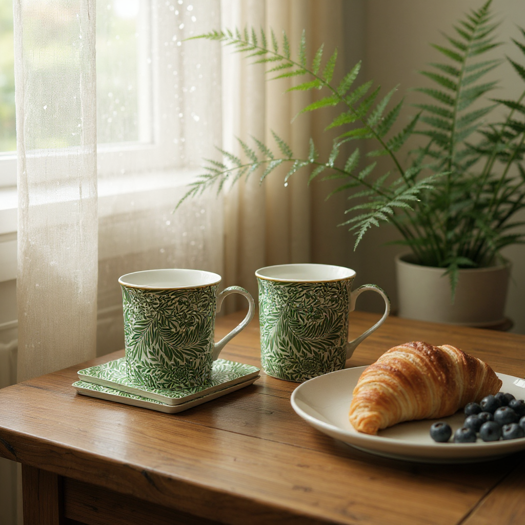 William Morris Larkspur Mug & Coaster Set – The Leonardo Collection