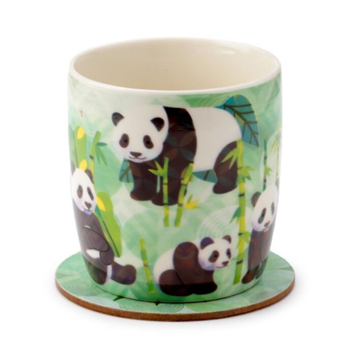 Panda Kingdom Porcelain Mug & Coaster Set