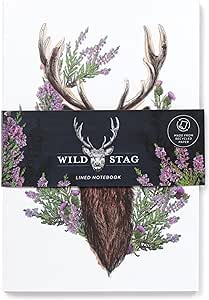 Wild Stag Recycled Paper A5 Lined Notebook