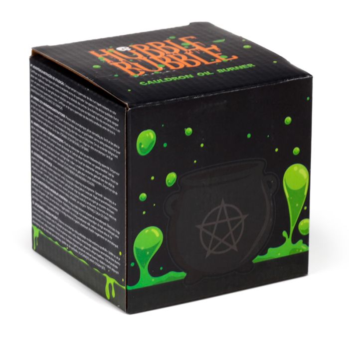 Witches Cauldron Pentagram Black Ceramic Oil Burner